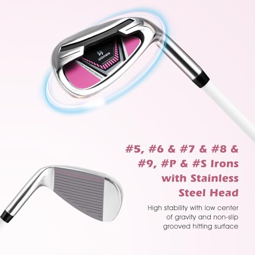 Tangkula 12-Piece Women’s Complete Golf Club Set Right Hand with Cart Bag M185757
