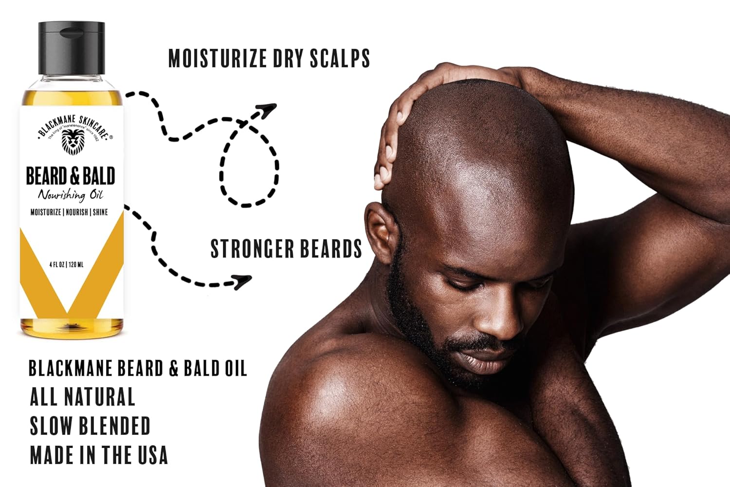 Bald Head Moisturizer for Men with Beard and Head Oil Q6693