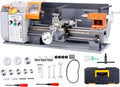 VEVOR Metal Lathe Machine, 7.87'' x 13.78'', Precision Benchtop Power Metal Lathe, 50-2500 RPM Continuously Variable Speed, 500W Brush Motor Metal Gears, with Tool Box for Processing Precision Parts