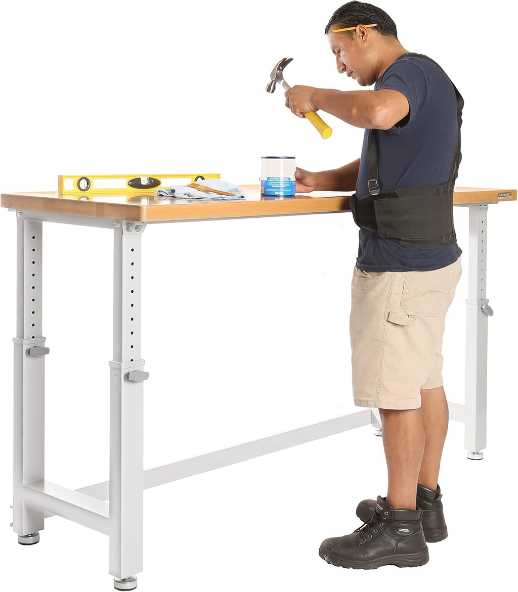 Seville Classics Heavy-Duty Wood Top Workbench, 72", Granite Grey M1845
