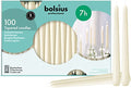BOLSIUS Ivory Taper Candles 100 Count Bulk Pack - 10 Inch Dinner Candle Set - 7+ Burn Hours - Premium European Quality - Smooth Flame - 100% Cotton Wick - Smokeless & Dripless Household Candlesticks