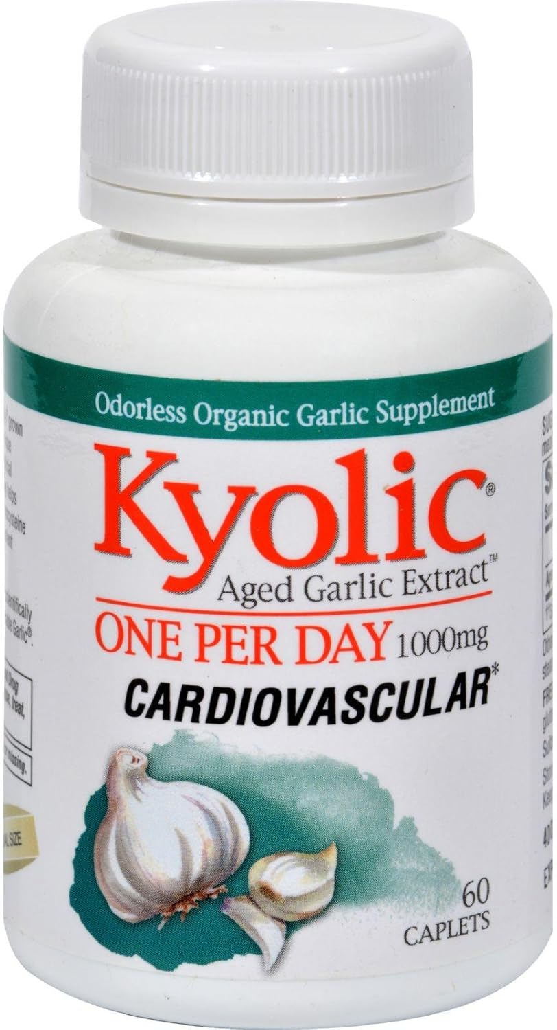 Kyolic Aged Garlic Extract One Per Day Cardiovascular 1000 mg, 60 Caplets J2812