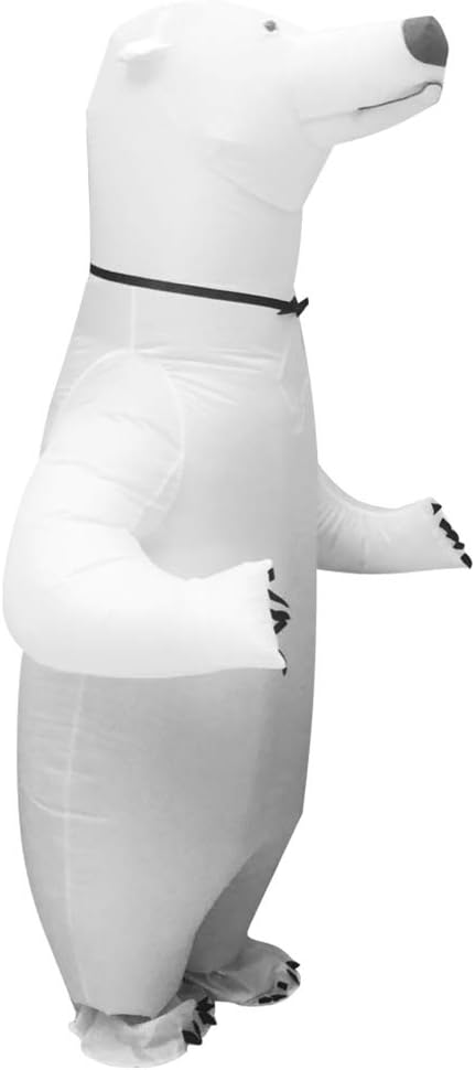 Inflatable White Polar Bear Costume for Adults Cosplay Party O7133