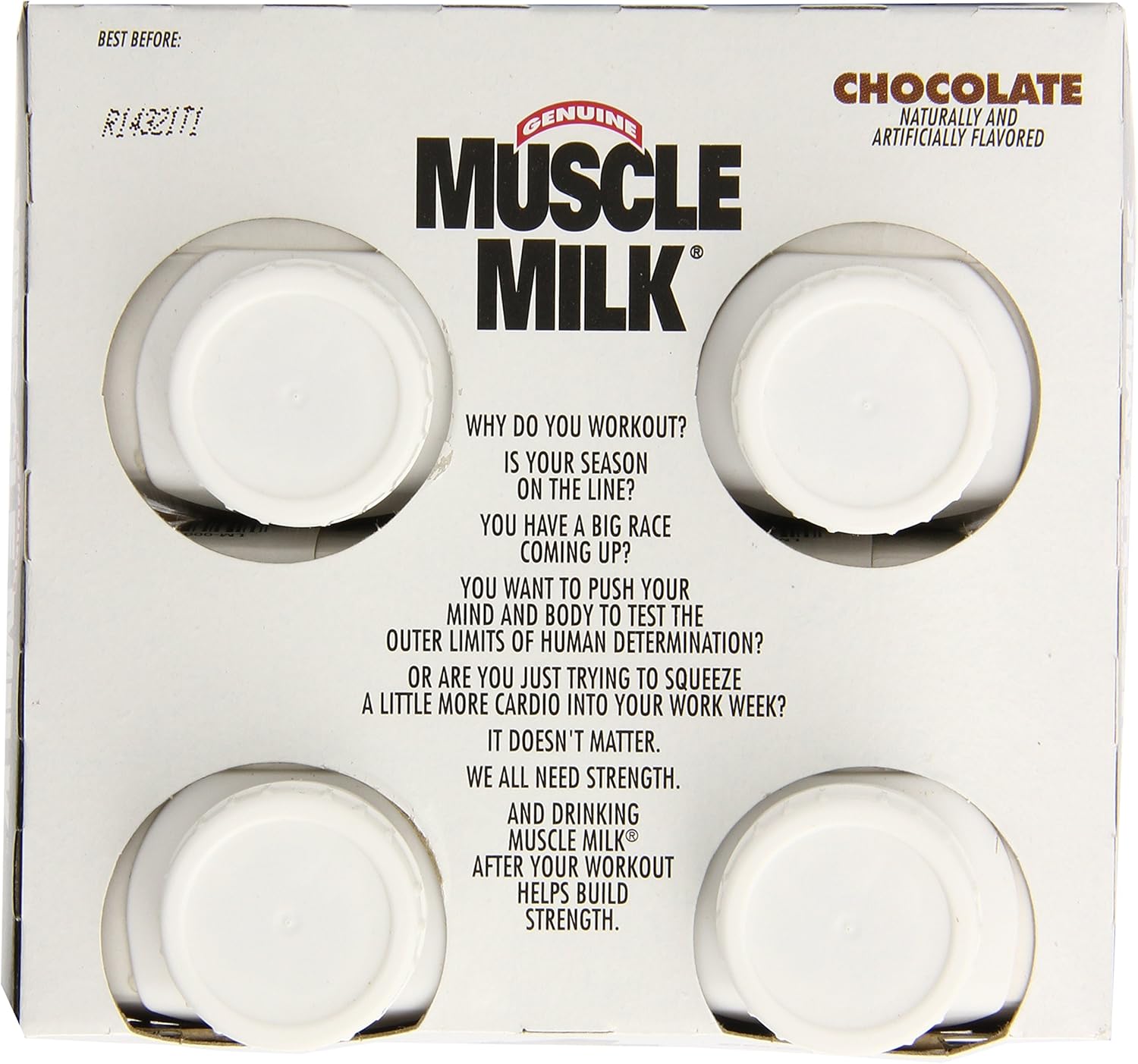 Cytosport Muscle Milk Genuine Chocolate Protein Shake, 11 Fl Oz, 4-Pack U845992