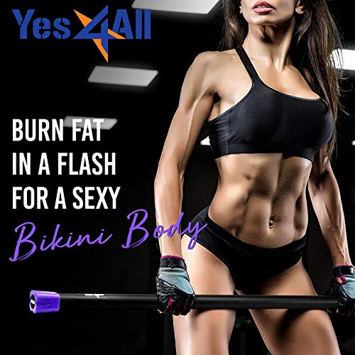 Yes4All Weighted Bar for Strength Training and Home Gym E384915