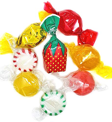 SweetGourmet Traditional Sour Fruit Balls Bulk Hard Candy Wrapped 1 Pound S1559