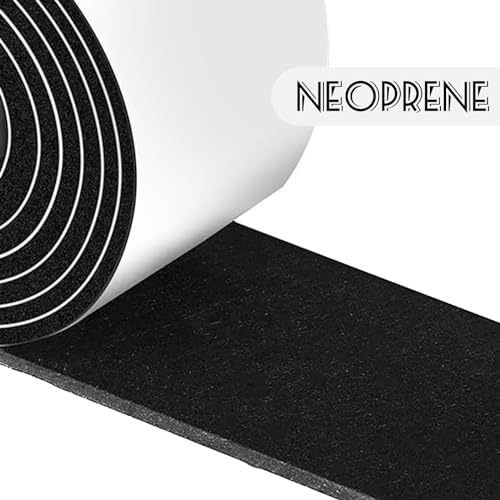 Storystore Foam Insulation Tape Self Adhesive Weather Stripping for Doors and Windows, 1/2In x 1/4In x 33Ft, Black K131