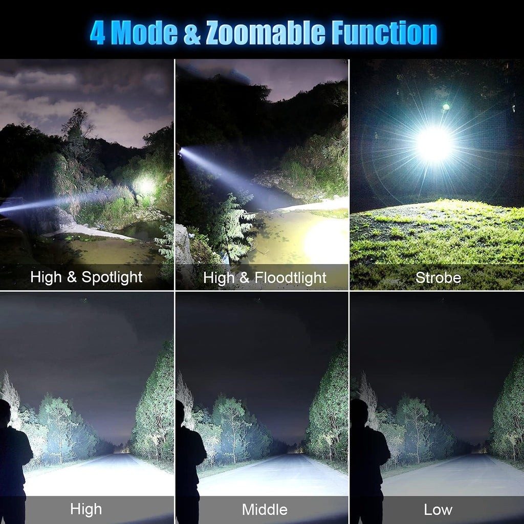 XHP50.2 Rechargeable LED Flashlight, 1200 Lumens, Waterproof D163