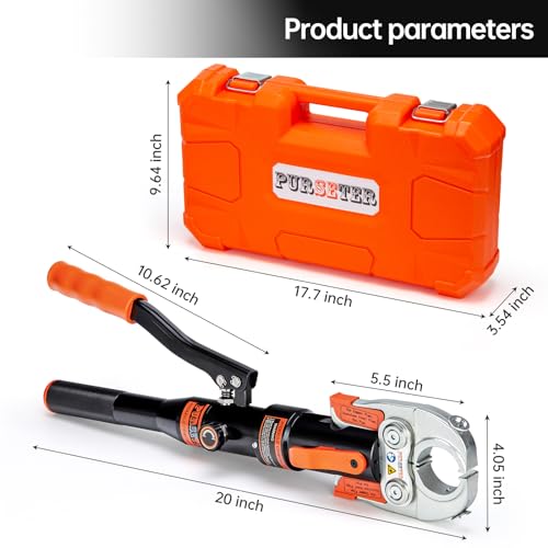 Copper Pipe Crimping Tool with 1/2, 3/4 and 1 Inch Jaws S342