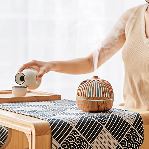 Wood Grain Mini Essential Oil Diffuser 30ml Portable Ultrasonic Aromatherapy P48131