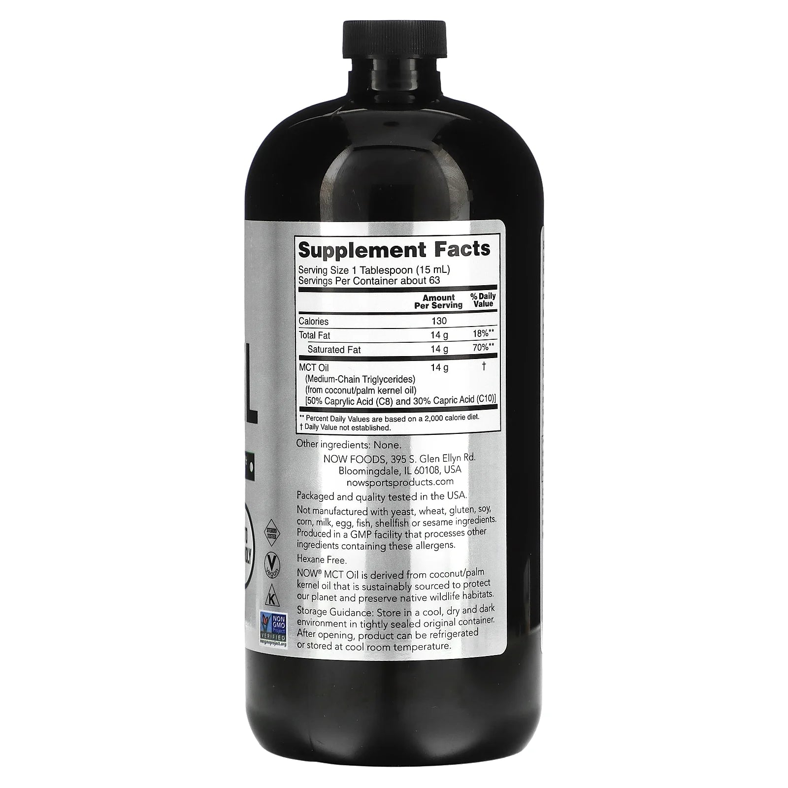 NOW Foods Sports MCT Oil Unflavored, 32 fl oz O81572