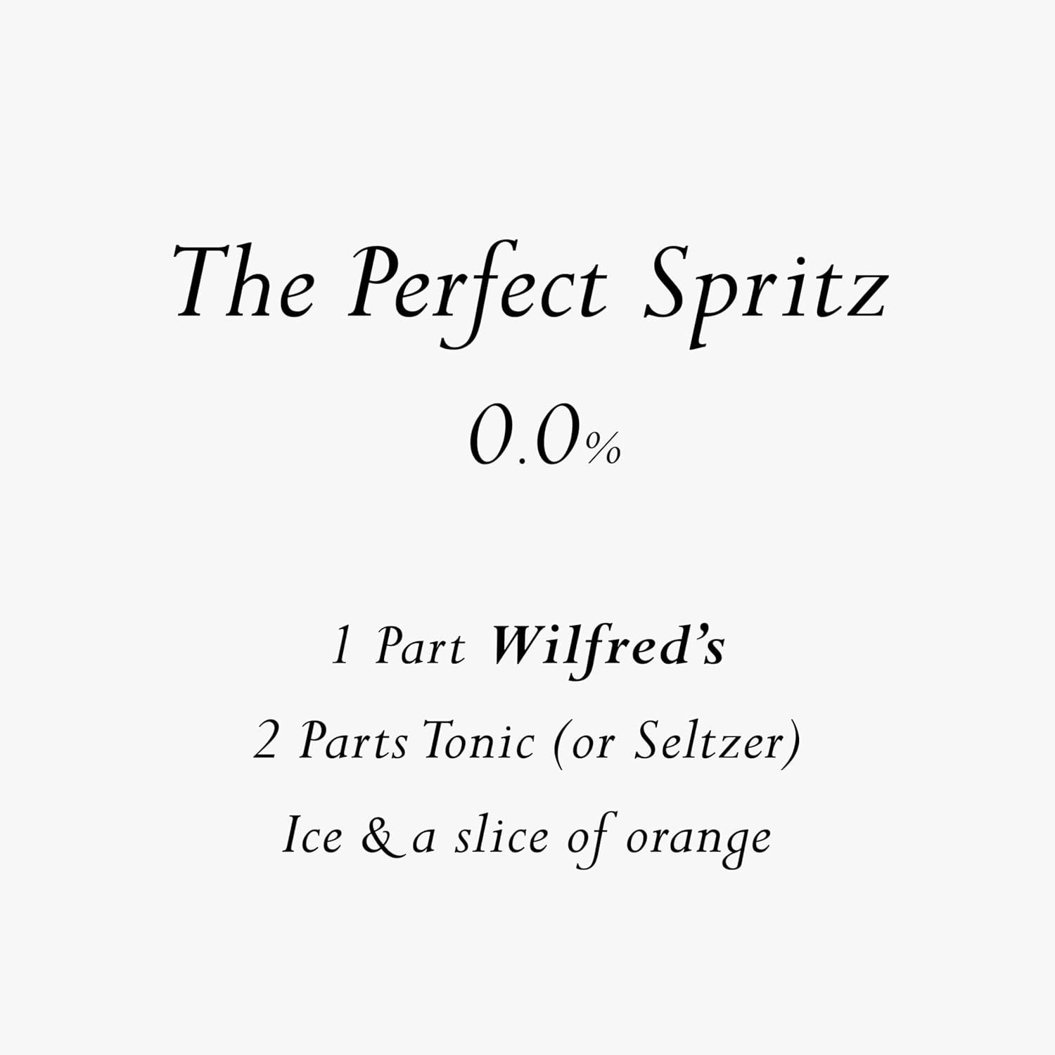 Wilfred's Non-Alcoholic Bittersweet Aperitif, 500ml E62379