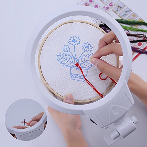10X 20X Floor Magnifying Lamp with Light and Stand, 36 LED Dimmable C273878