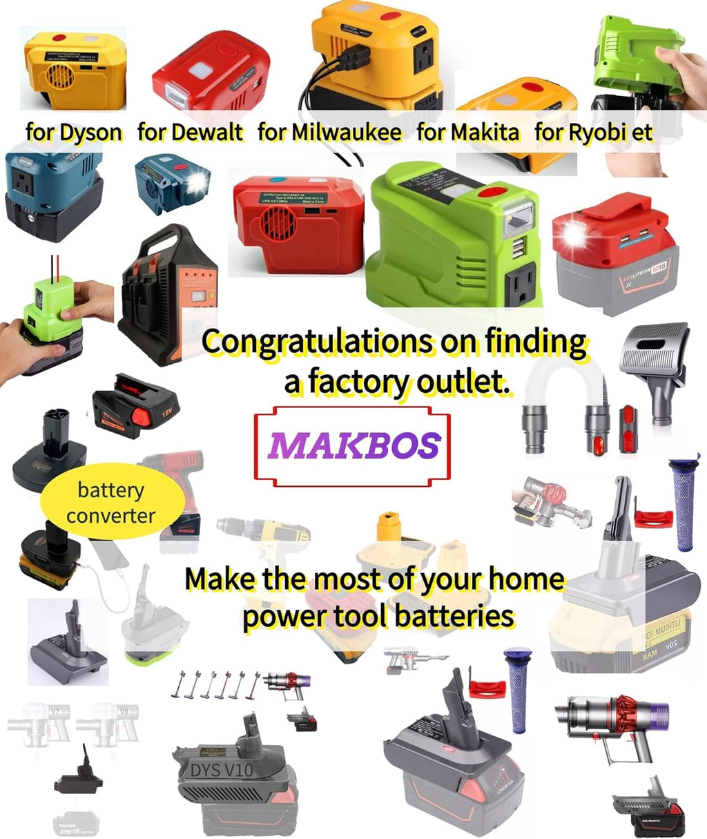 Alian for Ryobi 150 Watt Power Inverter, 18V to 110V/120V Portable U682678
