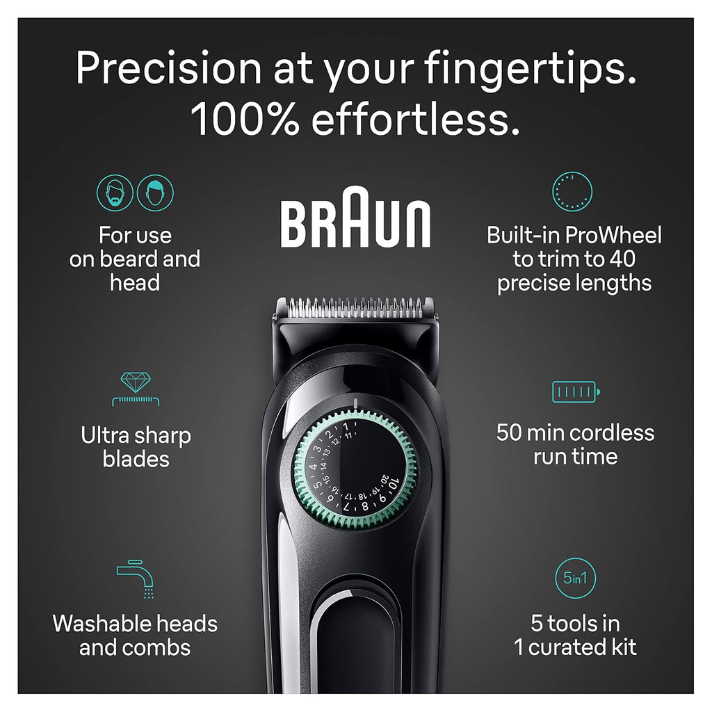 Braun All-in-One Style Kit Series 3 3450 5-in-1 Trimmer for Men M66816
