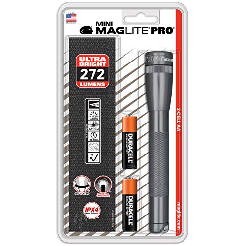 Maglite Mini PRO LED 2-Cell AA Flashlight with Holster Black C552