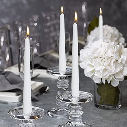BOLSIUS Long White Taper Candles 10-Inch Unscented Bulk Pack of 30 C5126