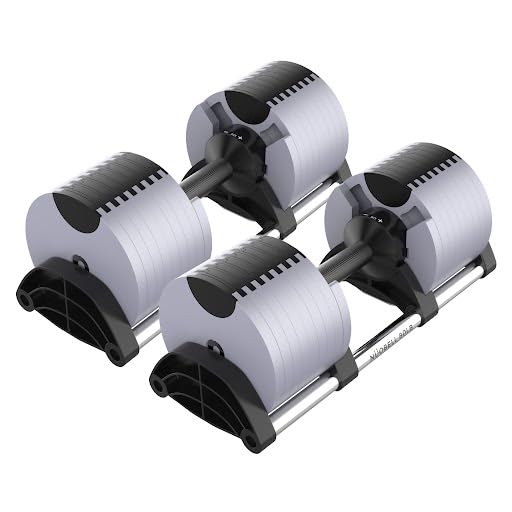 NUOBELL Adjustable Dumbbells Pair 5-80 lbs : the Adjustable Dumbbell Set to Replace 16 Sets of Dumbbells. Add Nuobell Dumbbells 80lb and Free Weights to Your Home Gym. Just Twist the Handle to Adjust and Start Your Exercise.