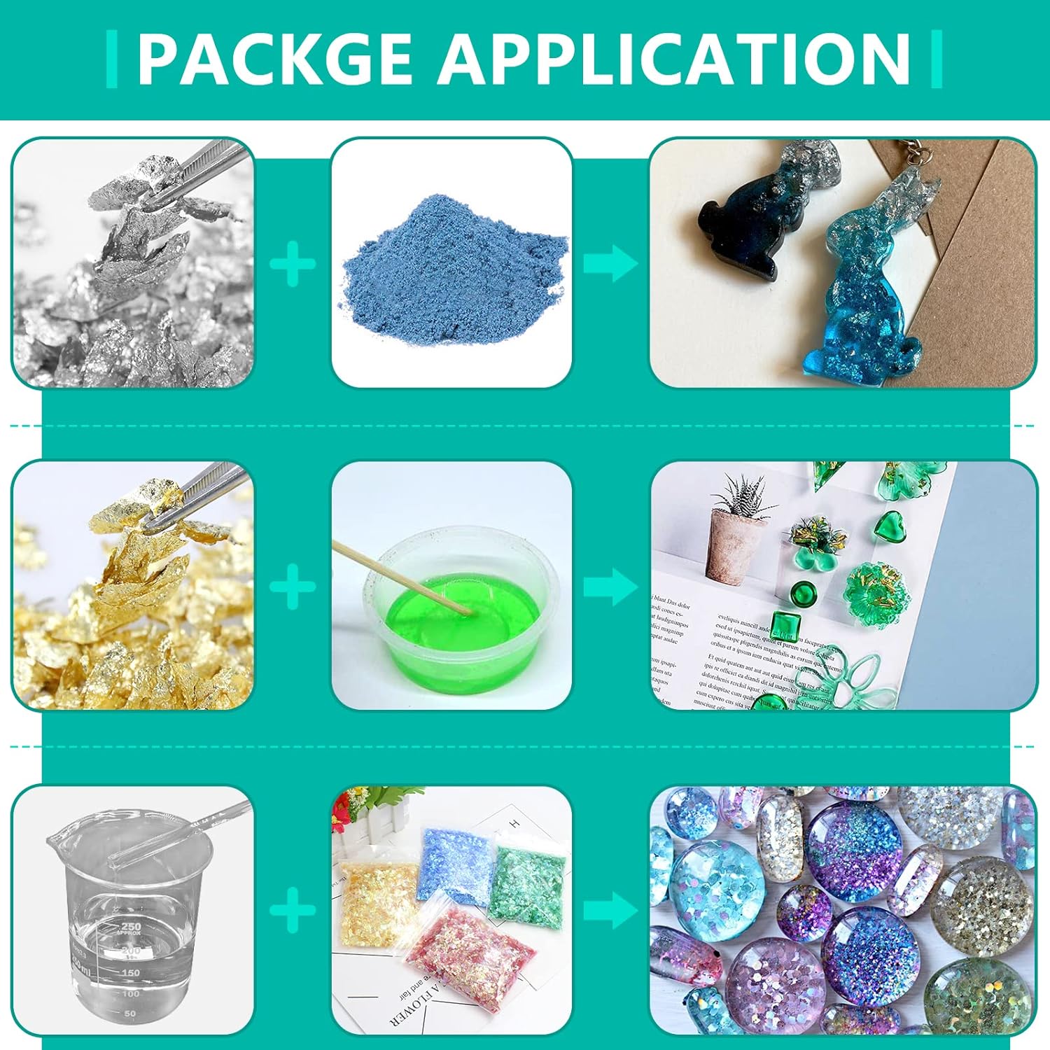 JDiction UV Resin Kit with Light, Crystal Clear Resin for Jewelry and DIY Craft M941926