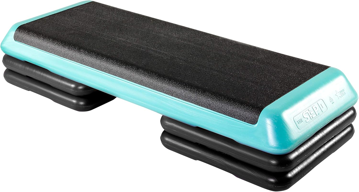 The Step Original Aerobic Platform with 4 Risers, Teal/Black C94995