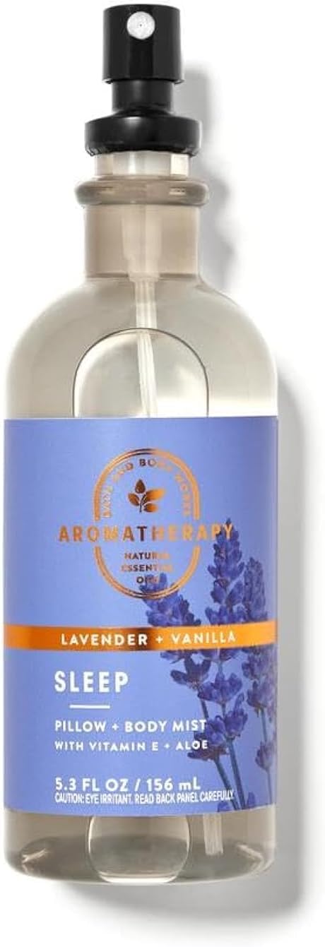 Bath and Body Works Aromatherapy Pillow Mist with Natural Essential Oils (Sleep, Lavender + Vanilla)