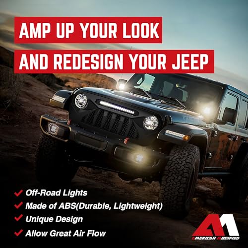 AMERICAN MODIFIED Gladiator Vader Front Grille with Mesh for Jeep Wrangler JL & Gladiator JT V611