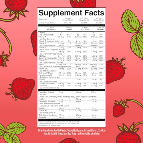 MaryRuth Organics Multivitamin Multimineral Liquid for Adults & Kids, Non-GMO, 32 Fl Oz L83219