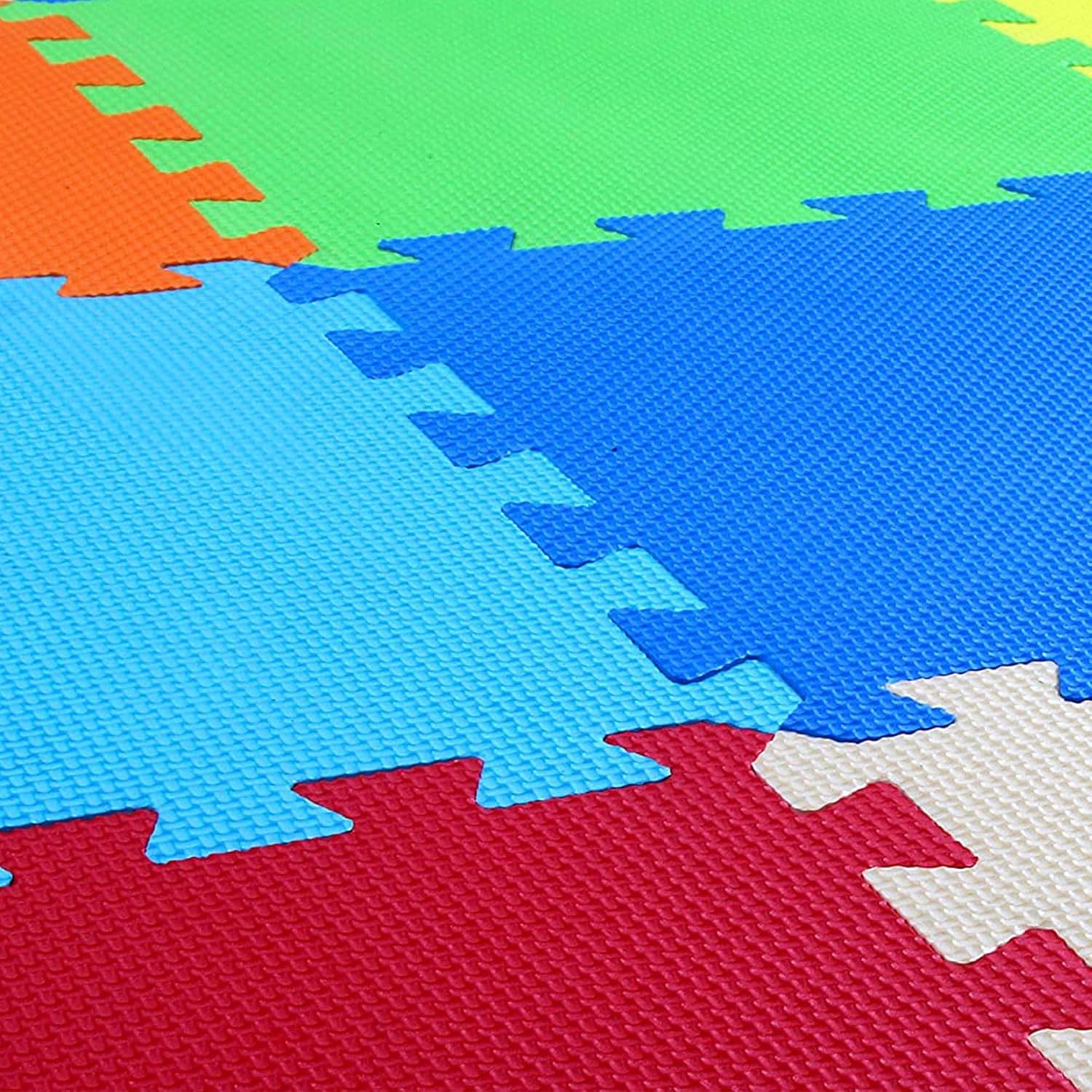 BalanceFrom 0.4 Inch Thick Non Slip Interlocking EVA Foam Floor Mat Set, 9 Colors, 36 sq ft L2986