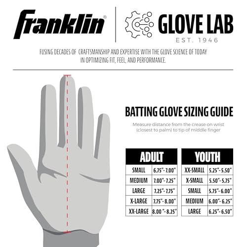 Franklin Sports MLB Batting Gloves - Infinite Powerstrap Baseball & Softball Gloves T2793