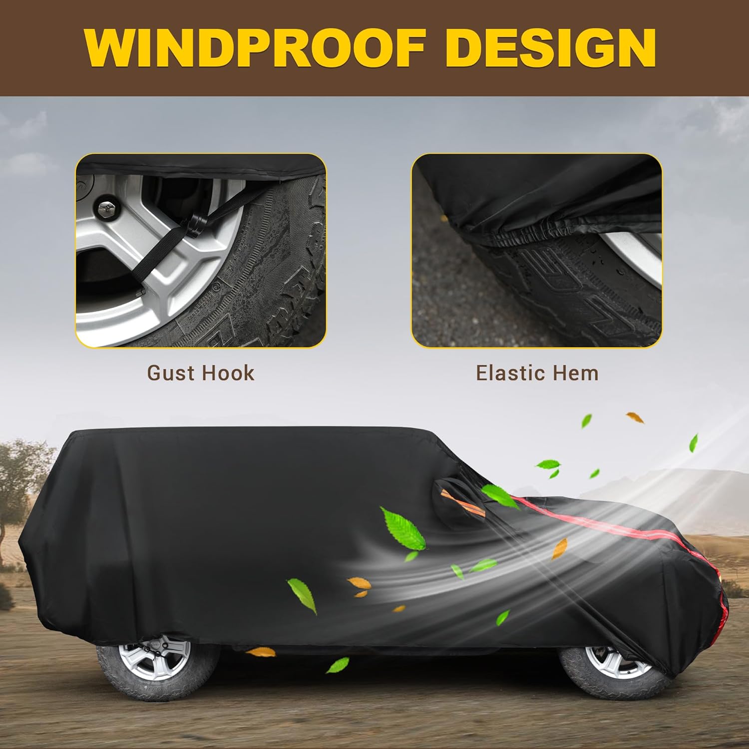 Jeep Wrangler 4 Door All-Weather Car Cover 210D Oxford Cloth S889495