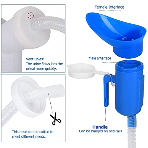 Female Urinal 2000ml Portable Spill Proof with Long Tube for Travel F777643