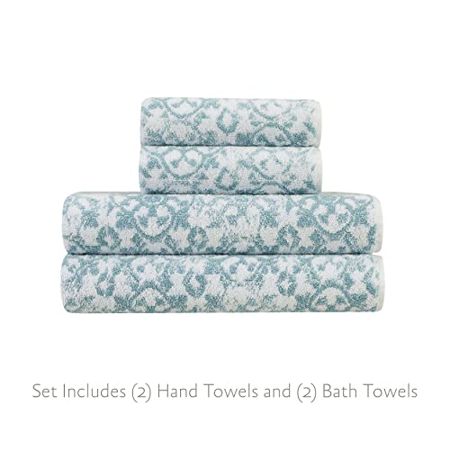 Jessica Simpson Bath Towel 4 Piece Set Aziza Frosty Green K721