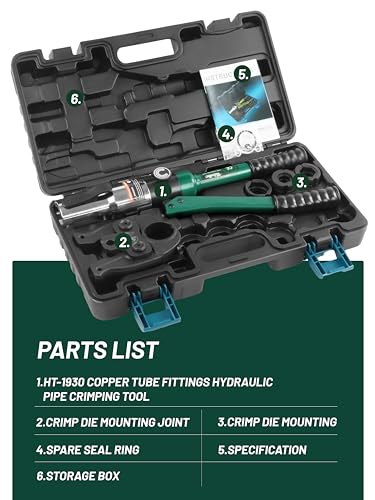 Copper Tube Crimping Tool with 1/2" 3/4" 1" Jaw for ProPress Fittings E5984