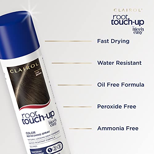 Clairol Root Touch-Up by Nice'n Easy Temporary Hair Coloring Spray, Medium Brown T38999