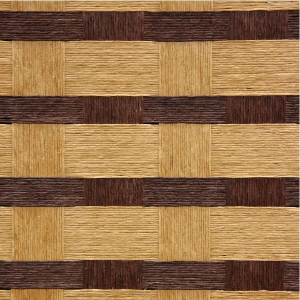 Oriental Furniture 6 ft. Tall Two Tone Natural Fiber Room Divider 4 Panel T8815