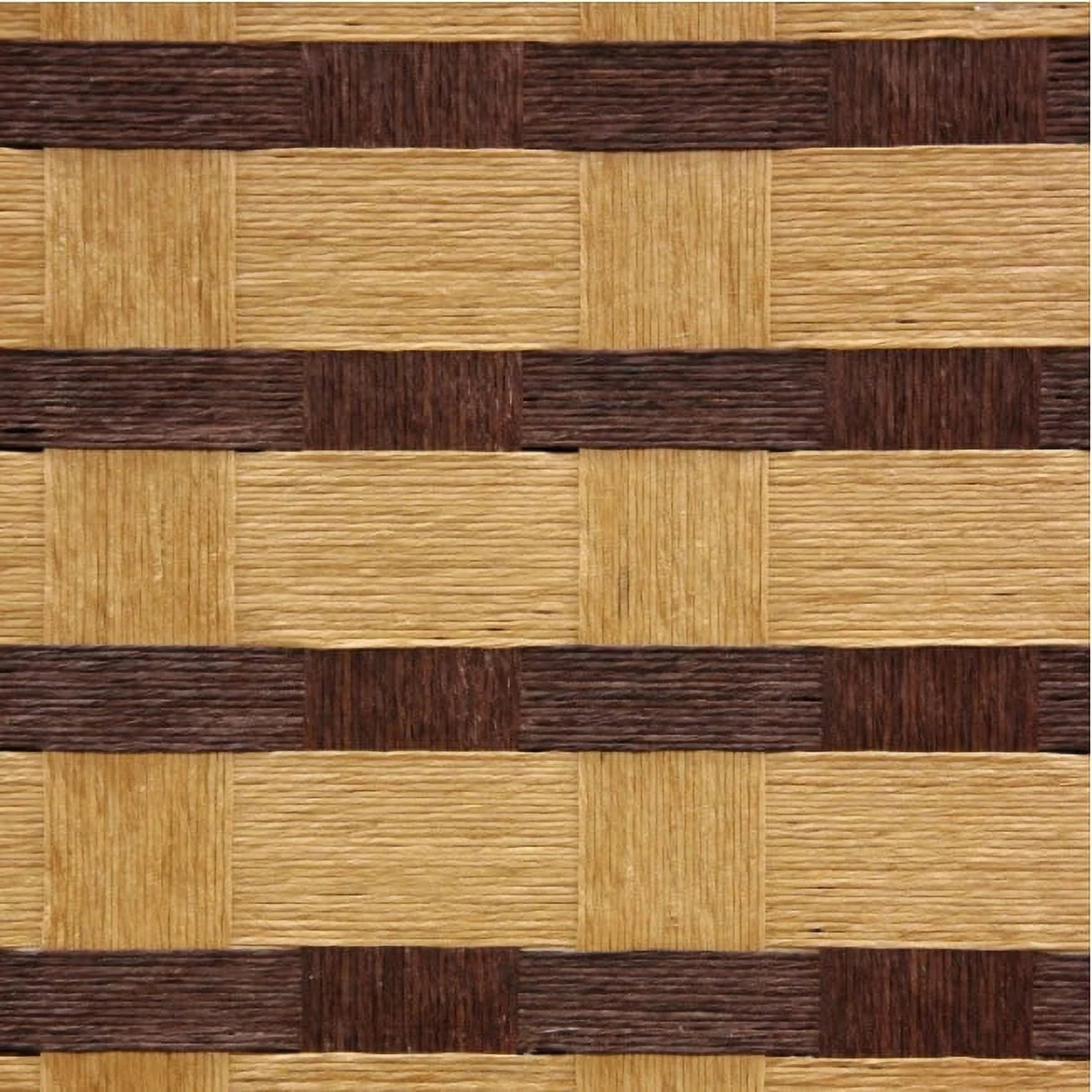 Oriental Furniture 6 ft. Tall Two Tone Natural Fiber Room Divider 4 Panel T8815
