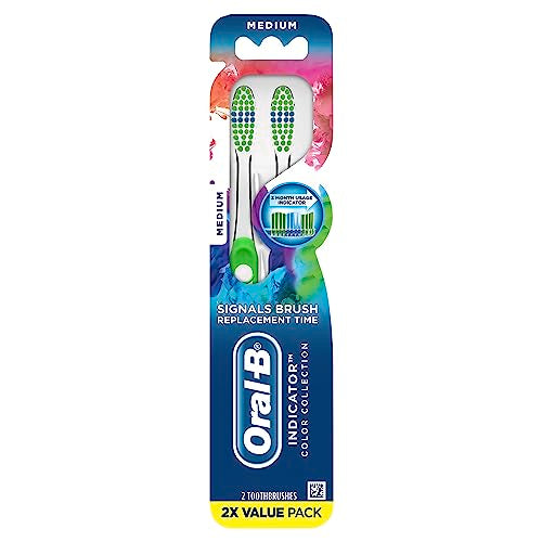 Oral-B Indicator Color Collection Toothbrushes, Medium, 2 Count U639006