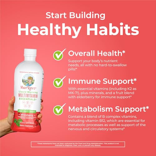 MaryRuth Organics Multivitamin Multimineral Liquid for Adults & Kids, Non-GMO, 32 Fl Oz L83219