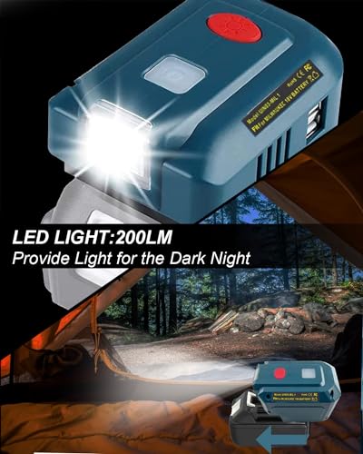 150W Power Inverter for Ryobi 18V Battery, 110V-120V Portable with USB & AC Outlet I881