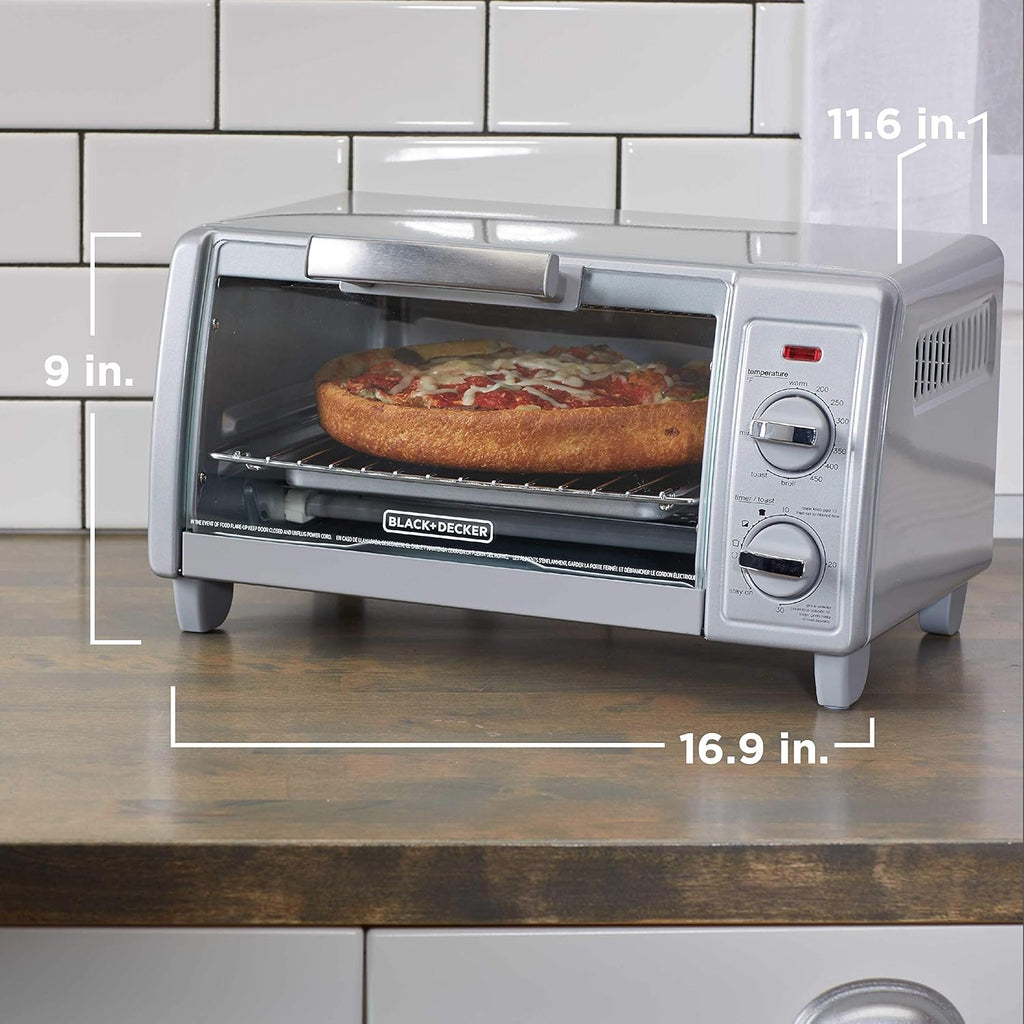 BLACK+DECKER TO1705SG 4-Slice Toaster Oven, Stainless Steel L5950