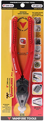 VAMPLIERS 2-Piece Screw Extractor Pliers Set, 8" & 6.25", High Carbon Steel, Made in Japan Z8135