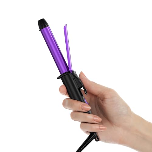Travel Size Curling Iron Dual Voltage, Mini Curling Iron for Short Hair with 3/4 Inch Barrel, Ceramic Mini Hair Curler with Keratin&Argan Oil Infused, Travel Hair Curler with Storage Bag