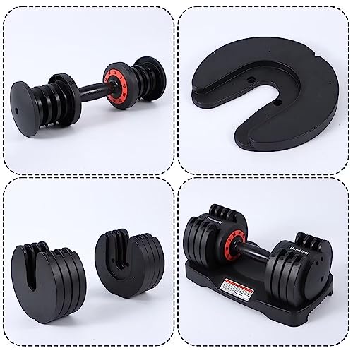 Adjustable Dumbbell Set 25/55LB with Anti-Slip Handle for Home Gym I223