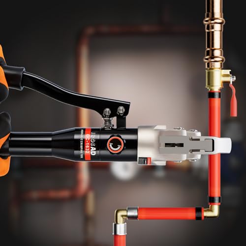 IBOSAD Copper Tube Crimping Tool with 1/2", 3/4" and 1" Jaws, Pipe Cutter R249