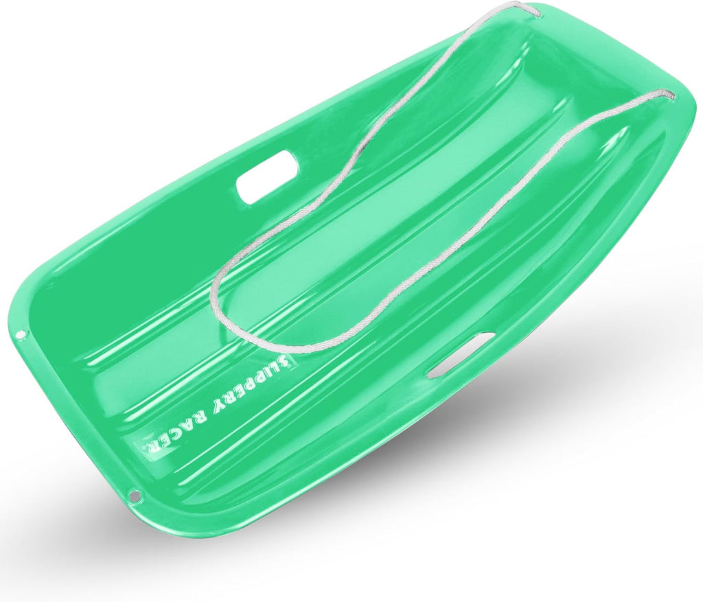 Downhill Xtreme Flexible Plastic Toboggan Snow Sled for Adults and Kids V4535