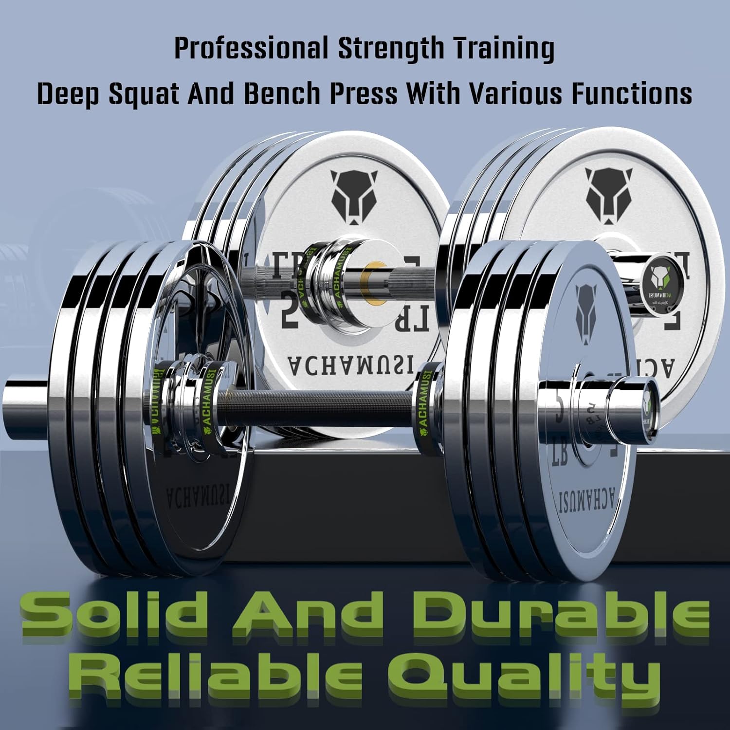 16" Olympic Dumbbell Handle Pair for 2" Weight Plates Q8486