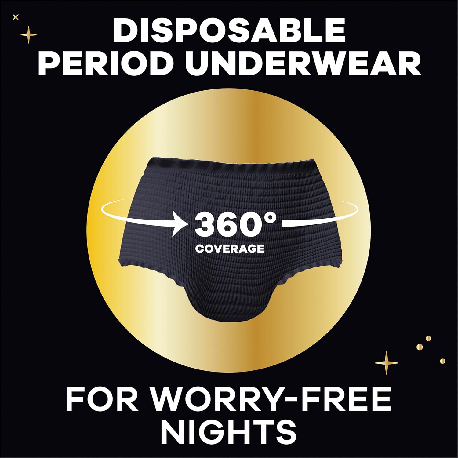 Always ZZZ Overnight Disposable Period Underwear for Women, XL, 14 Count I224