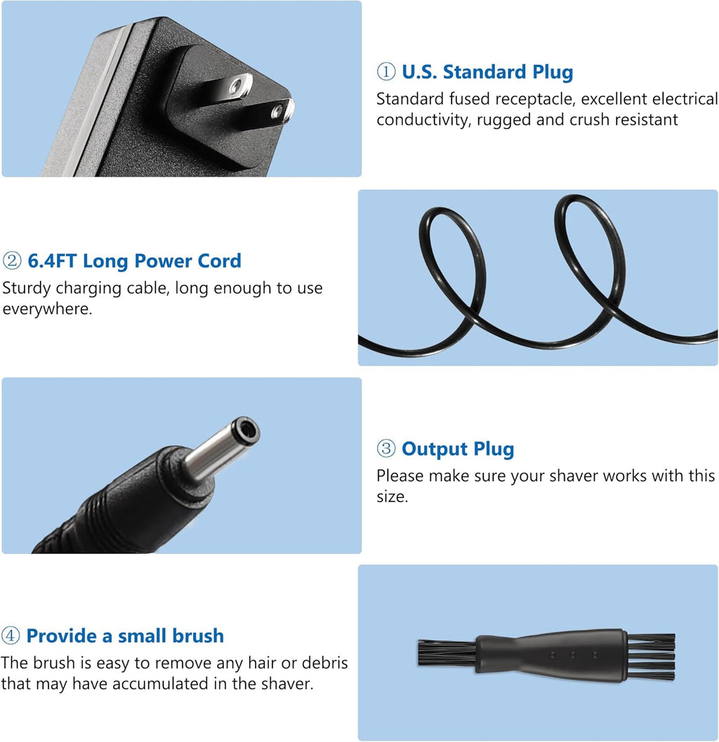 Remington Shaver Charger Power Cord 6.4ft O1704