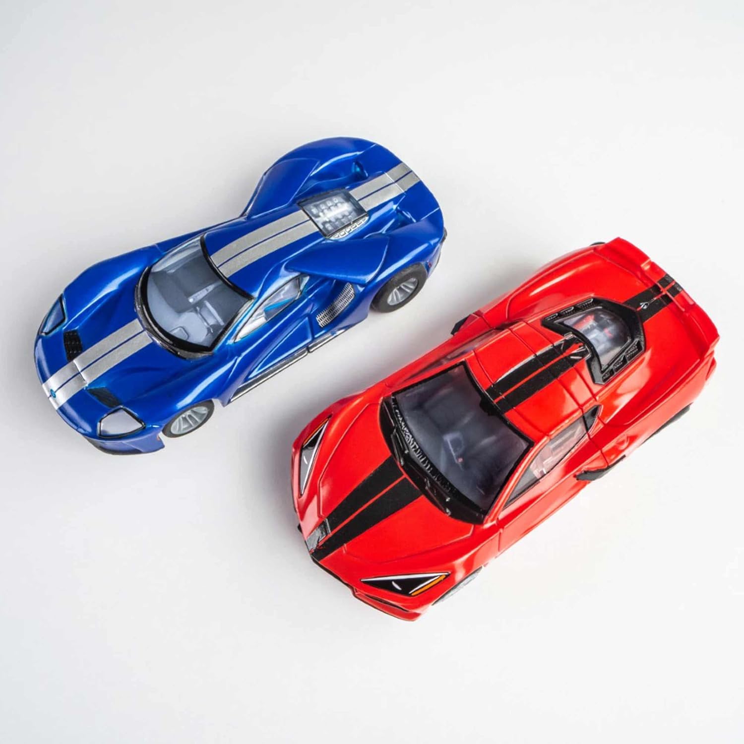 AFX/Racemasters Super Cars Set 15ft Track Mega G+ Chassis Tri-Pack HO Slot Racing J7090