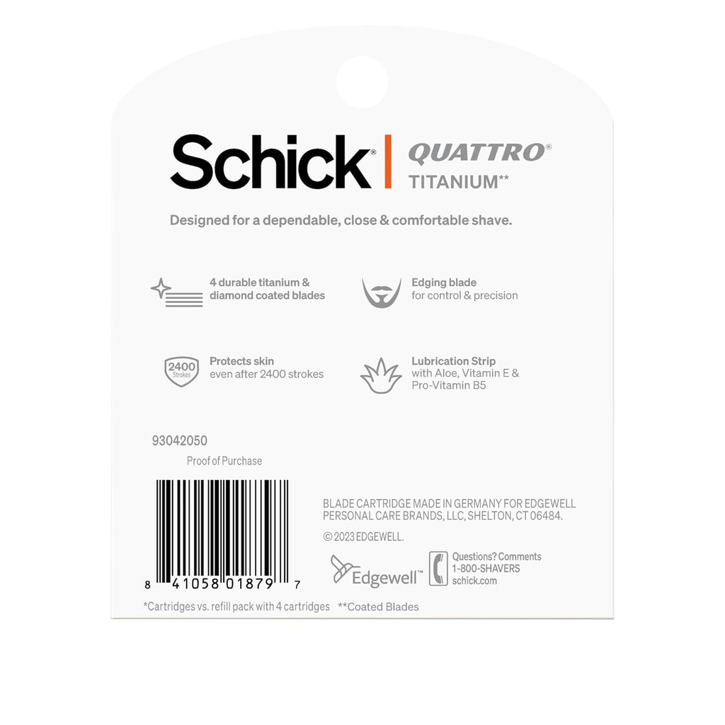 Schick Quattro Titanium Razor Refills, 8ct A80221